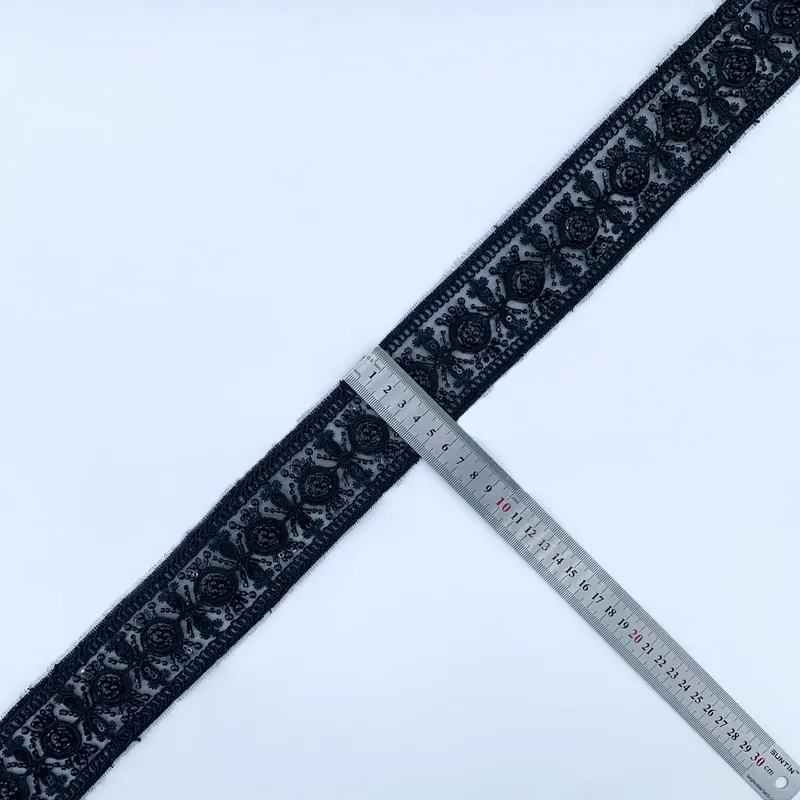 黑色装饰花边 · 款式 47 — 黑色