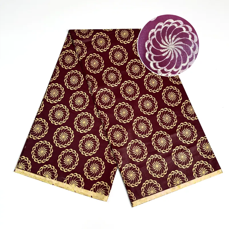 Wax yenye roseti za burgundy — Burgundy na dhahabu