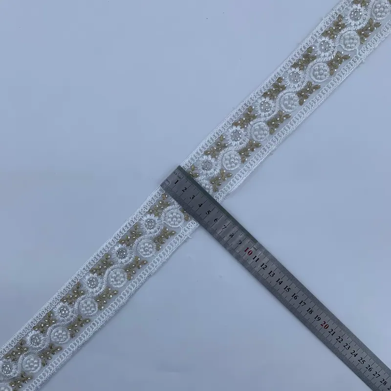 Ivory & gold scroll trim — Ivory & gold