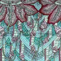 Wax yenye paisley ya minti na burgundy — 5