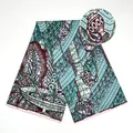 Wax yenye paisley ya minti na burgundy — 2