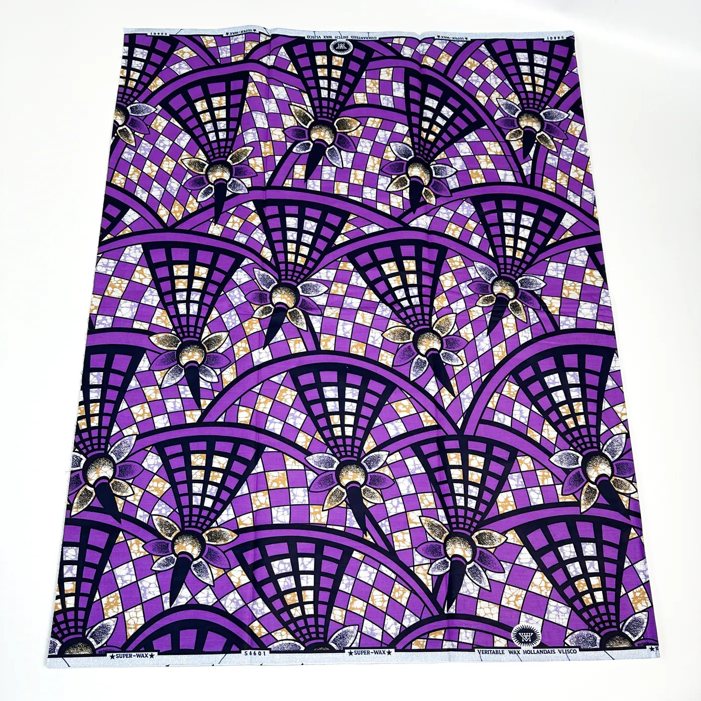 Violet lattice wax print