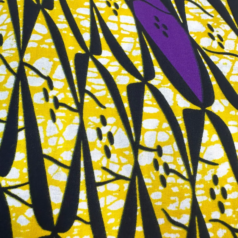 Géométrie jaune et violette — Jaune, violet et noir