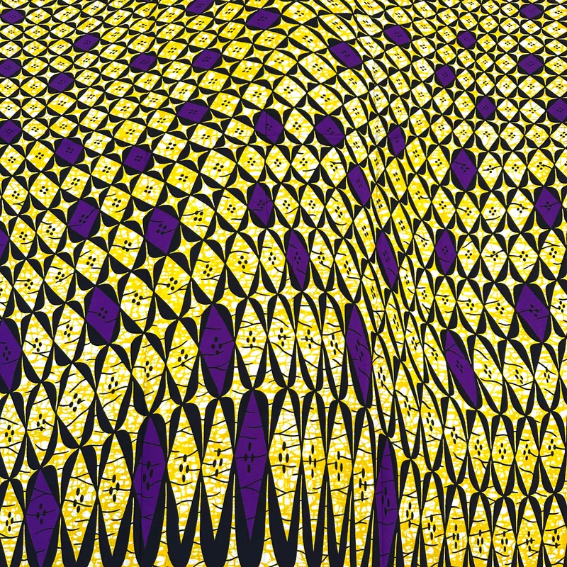 Géométrie jaune et violette — Jaune, violet et noir
